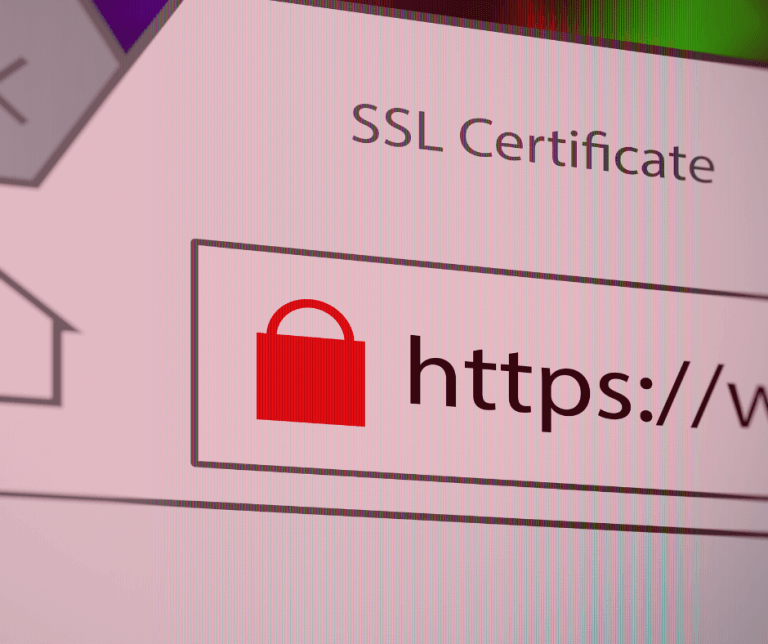 Image d'une URL web avec le cadenas du certificat SSL et TLS